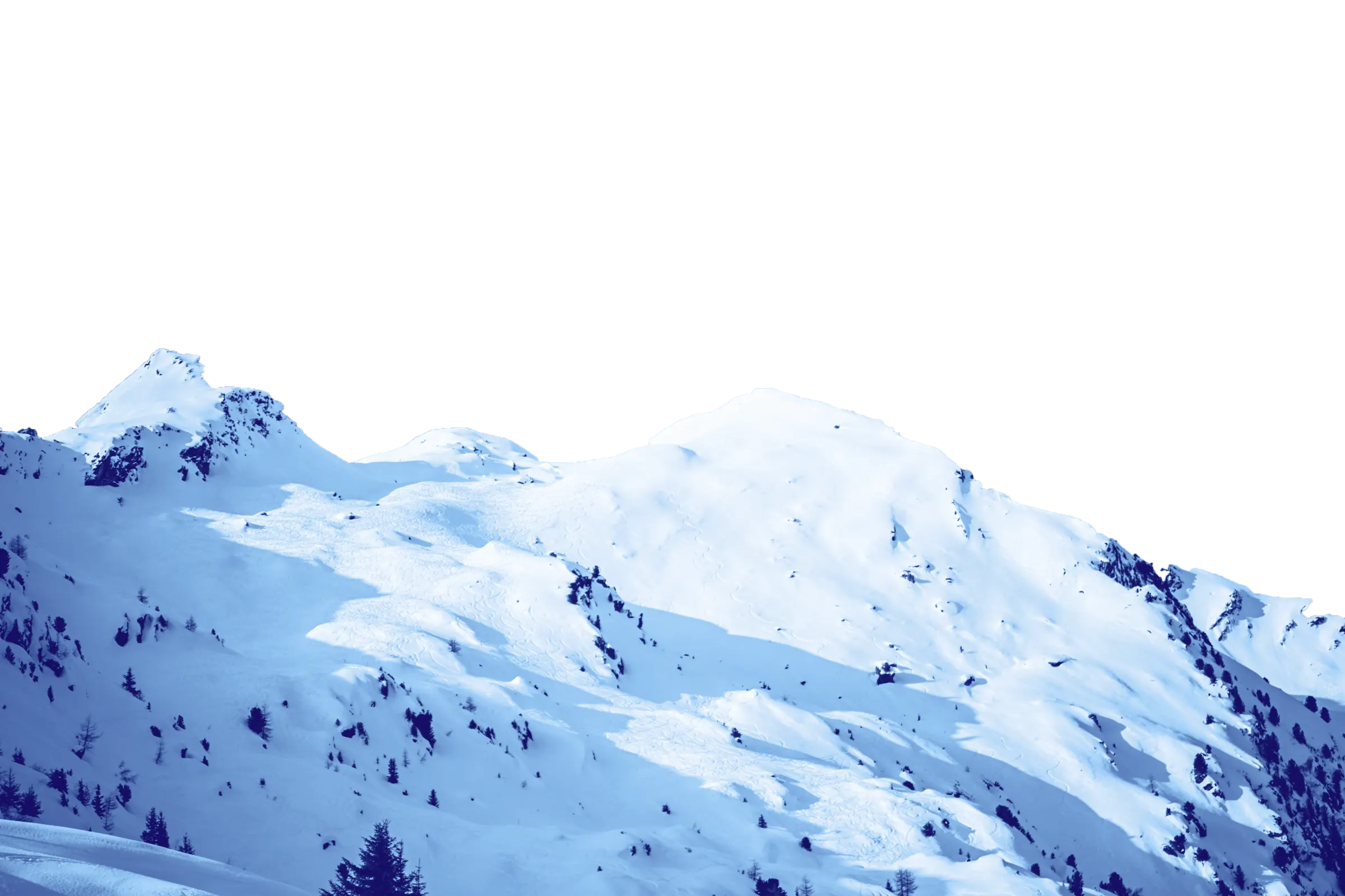 I pendii innevati del Rogneux sopra Lourtier